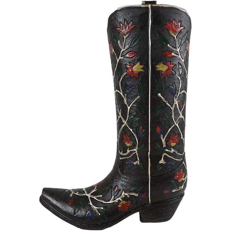 Botte de cowboy en cuir noir Ascano
