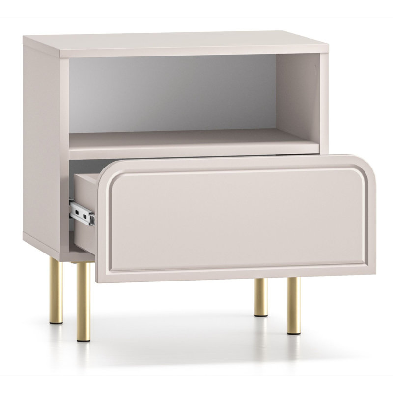 50cm W Manufactured Wood Bedside Table