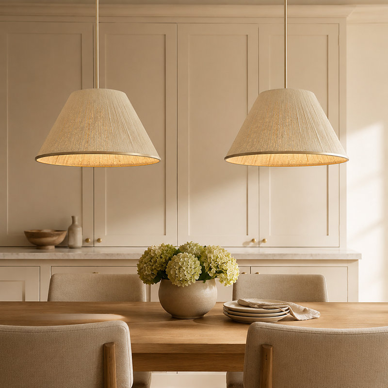 Coreon 20.5“W 1-Light Rope Kitchen Island Pendant Light