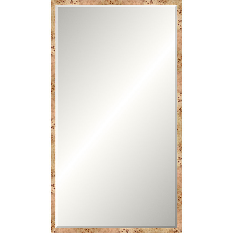 Blonde Burl Mirror, Short Leaner