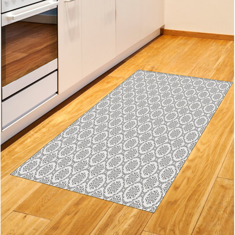 Tapis décoratif floral à haute densité en fibres de polyester, Rectangle— 4 pi x 5 pi 8 po