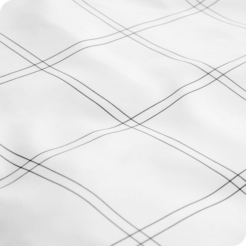 Microfiber Plaid Flat Sheet, King Flat Sheet, Dark Gray/White Plaid