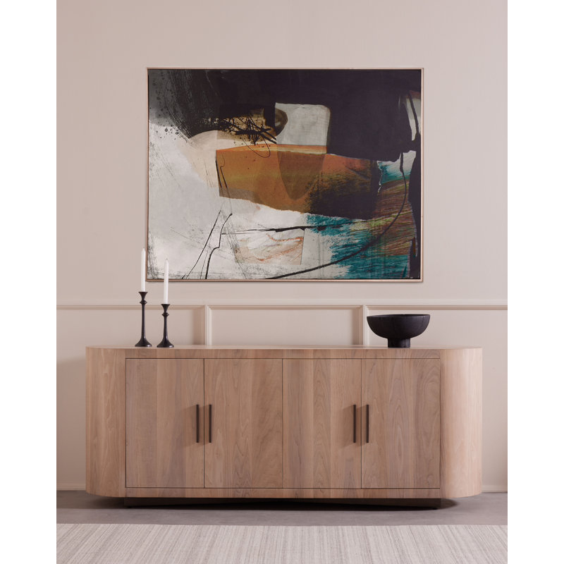 Shadow Painting by Dan Hobday, Black Floater Framed, 40" H x 60" W x 2" D
