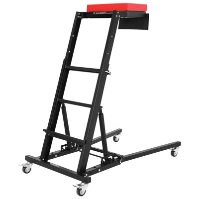 Moteur de véhicule à moteur électrique avec système de rampe pliable robuste avec hauteur réglable de 45 po à 66 po, capacité de 400 lb à 6 lb et rampe rembourrée, rampe de qualité industrielle pour la réparation automobile et le camion