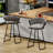Upholstered Counter Stool With Metal Frame-87213683-87213695