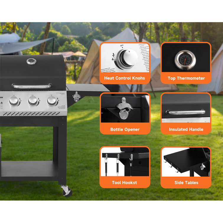 Burner Gas Grill Kenmore Burner Gas Grill With Side Burner And