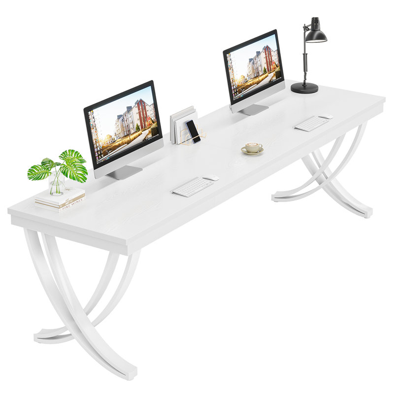 Bureau d'ordinateur l 79 po Sharina, Blanc