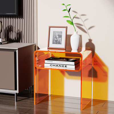 Devontre Modern Acrylic 2-Tier Home Decor, Nightstand, Anti-scratch Modern Side Table