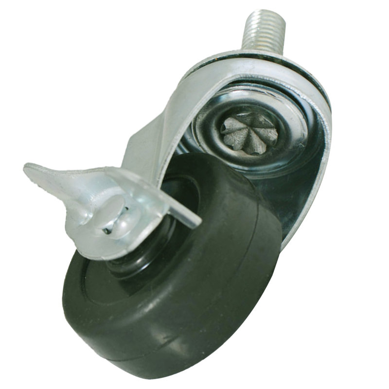 4 Pack 3-inch Rubber Casters with Brake