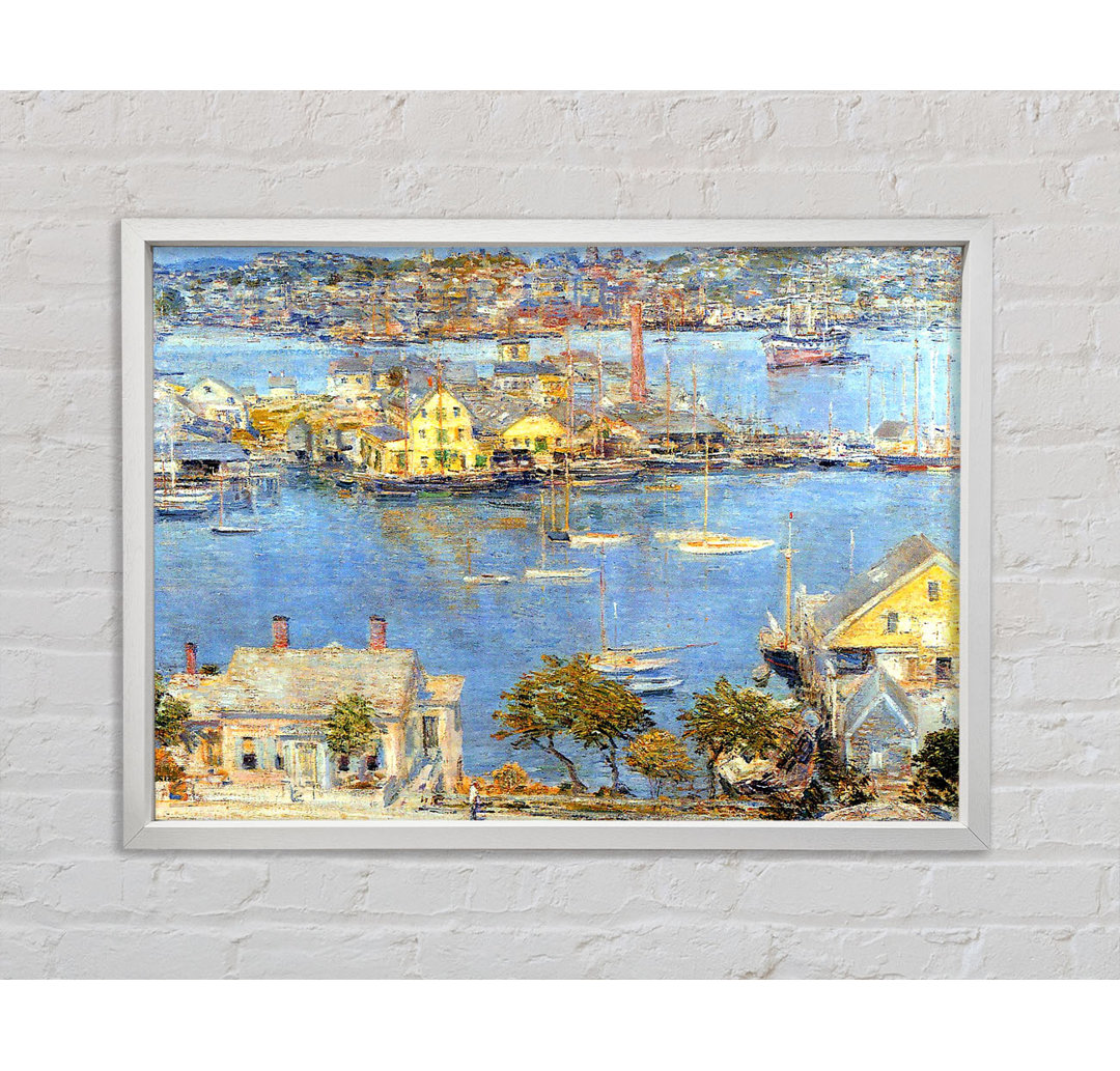 Hassam The Port Of Gloucester 1 - Einzelner Bilderrahmen Kunstdrucke auf Leinwand