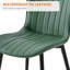 Chaises de salle à manger modernes, chaises d'appoint en cuir avec structure en métal robuste et pieds antidérapants pour la cuisine et le restaurant-1912939142-1912939162