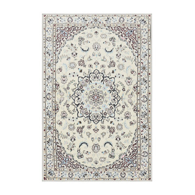 Tapis gris/beige traditionnel