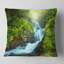 Coussin décoratif paysage imprimé ruisseau dans la forêt tropicale-247558156-247558152