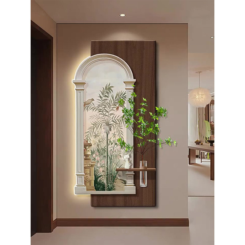 Art mural luxueux de luxe nordique en grès hydroponique à DEL, H 78,74 po x l 39,37 po x P 1,73 po