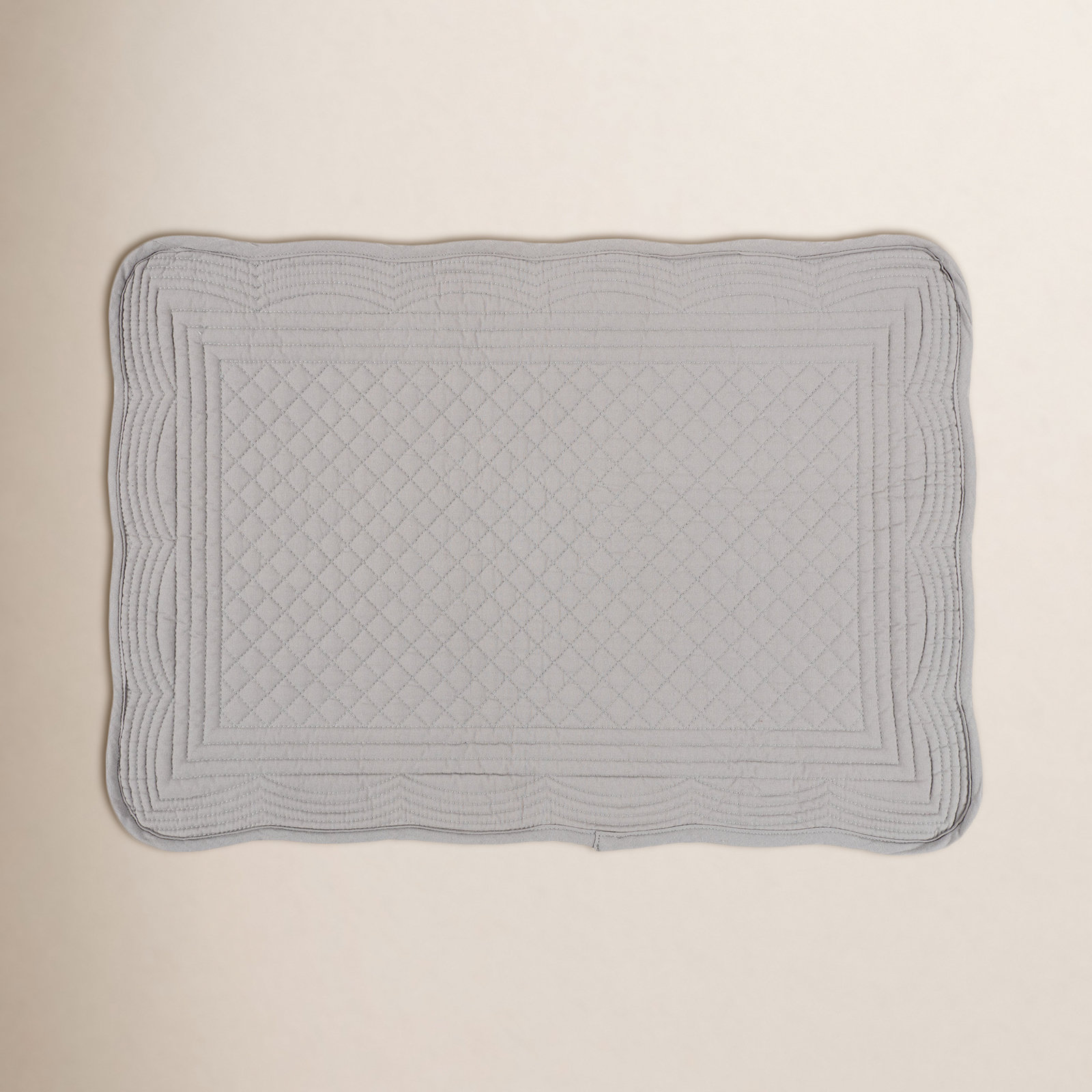 Grover Reversible Cotton Placemat, Gray