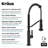 KRAUS Oletto Commercial Style 2-Function Single Handle Pull Down Kitchen Faucet in Matte Black-123498662