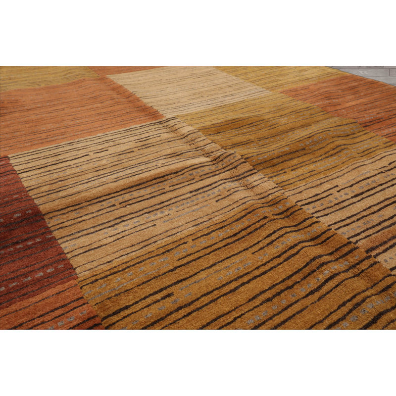 Tapis rectangulaire unique en laine 4 pi 2 po x 5 pi 3 po Grallon