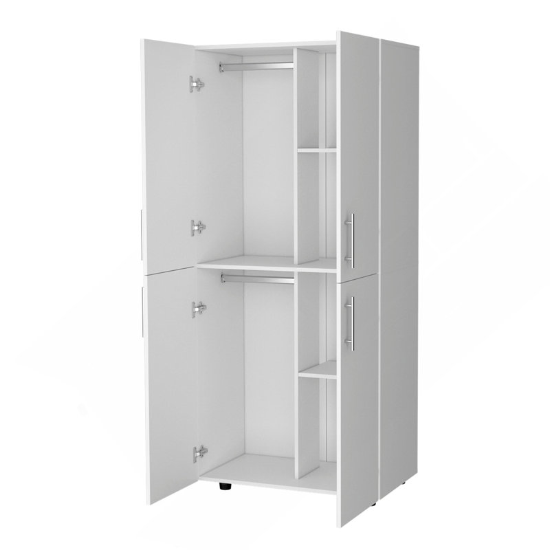 Armoire blanche à 4 portes