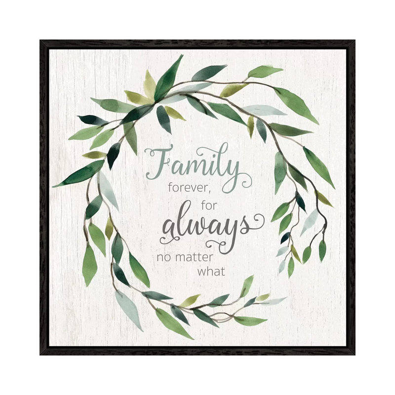 Family Forever by Carol Robinson - Print on Canvas, Black Framed, 45.72 cm H x 45.72 cm W