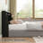 Modern Bookcase Headboard with LED Lights & Built-in Charging Station, Storage Headboard with Open Shelves for Bedroom-1797666504-1797666509
