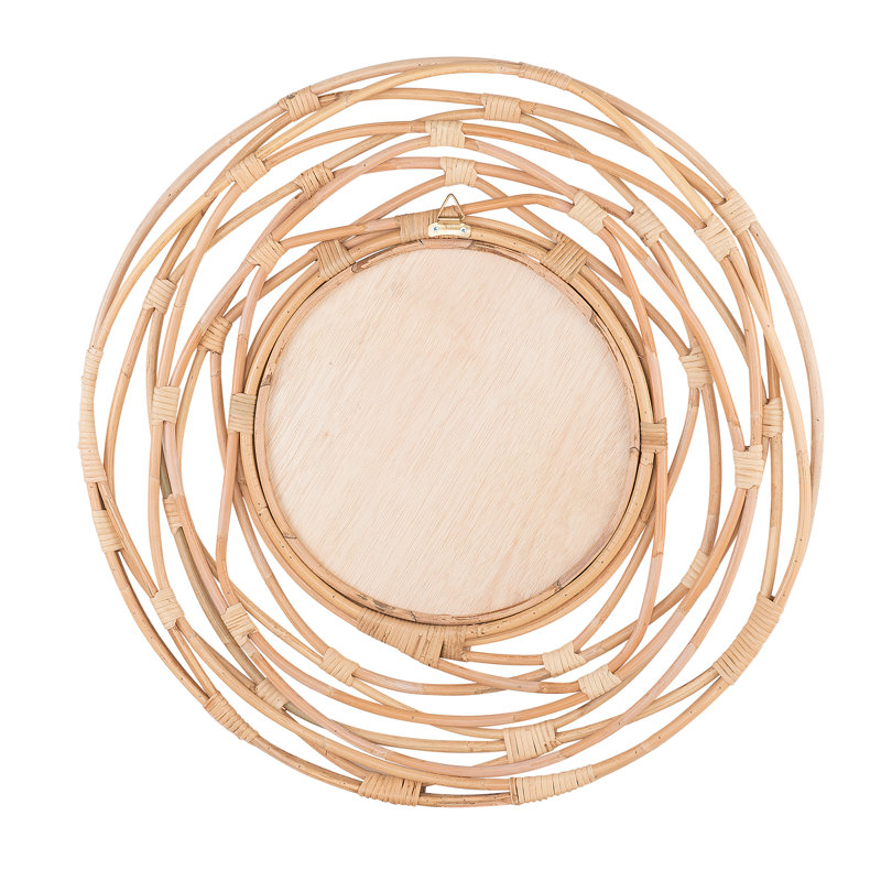 Petersburg Flat Wall Mirror, Beige