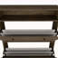 Range-chaussures H 46 po, une tablette de rangement ouverte, deux tiroirs de rangement internes, deux portes