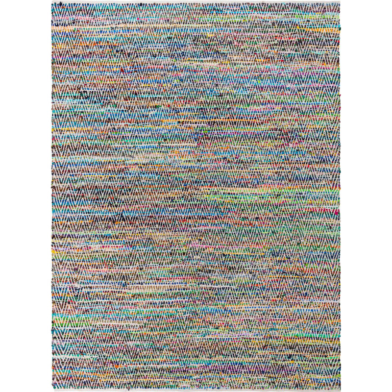 Cotton Abstract Indoor Rug, Rectangle 8' x 11'