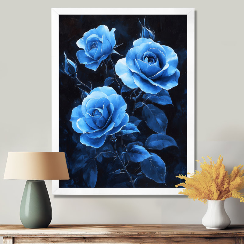 Chandley - impressions murales florales, H 32 po x l 16 po, Reproduction encadrée d'une seule photo, Blanc