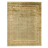Hand Knotted Wool Area Rug in Black