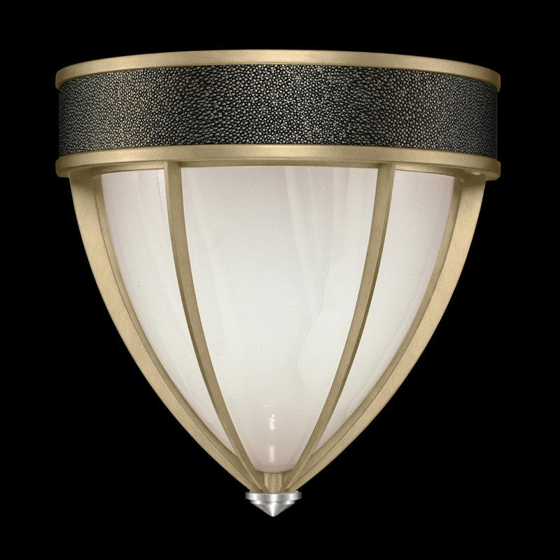 Applique murale H 12,25 po Mirage, Nickel / feuille d'or doux, Chevalier noir