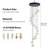 Vrai 14-Lights Staircase Chandelier For Living Room High Ceiling Foyer Pendant Lighting Fixture