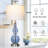 28” Dimmable Glass Table Lamps with Touch Control & Dual USB Ports