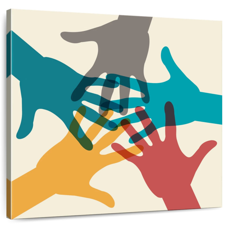 Kimira Racial Equality Hands, 16" H x 16" W