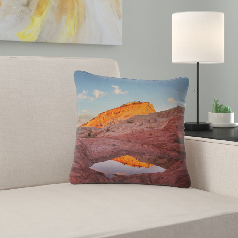 Coussin Vermillion, 18 po x 18 po, Coussin décoratif