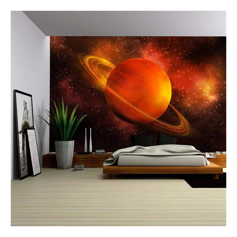 Murale à peindre Planète dans l'espace Galaxy, L 100 po x l 144 po