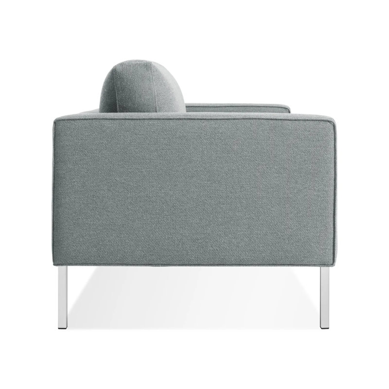 Paramount Loveseat, Sanford Ceramic Crossweave, Stainless Steel
