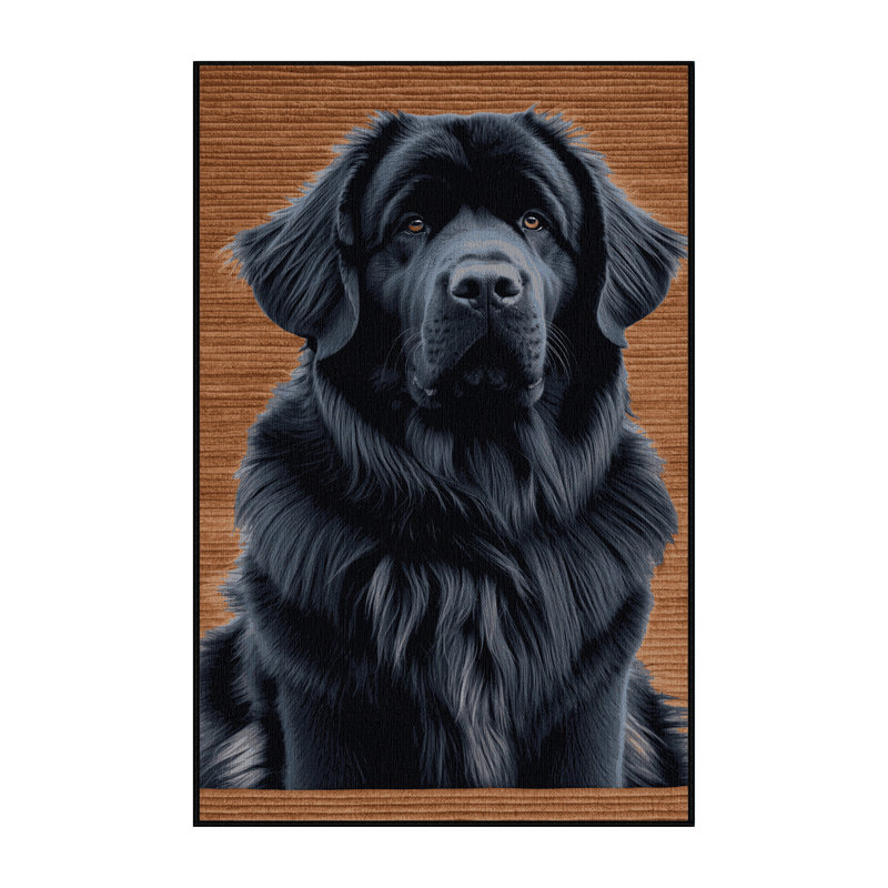  Tapis lavable pour chiens Terre-Neuve, Rectangle 7 pi x 9 pi