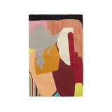 Rectangle Kulfi Abstract Flatweave Cotton Area Rug in Red/Orange