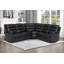 Canapé modulaire inclinable manuel en cuir végétalien 3 pièces-607594951