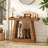 42" Farmhouse Console Table, 2-Tier Entryway Table with Storage and Thickened Tabletop for Hallway, Living Room, Entrance, Behind Couch, Dark Brown
