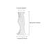Vase moderne en céramique blanc à main, bouquet de fleurs sculpturales