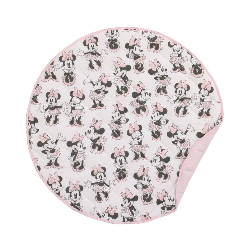 Jeu de lit de ventre rond matelassé minnie mouse