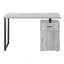 Bureau d'ordinateur, bureau personnel, ordinateur portable, installation à gauche, à droite, tiroirs de rangement, L 48 po, bureau, stratifié gris, métal noir, contemporain, moderne-1503824733