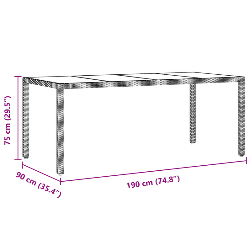9 Piece Garden Dining Set Poly Rattan, Grey