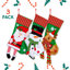 Ensemble de 3 chaussettes de Noël avec bordure en tricot