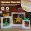 Décoration de Noël boîte cadeau irisée 3 pièces