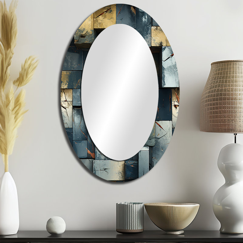Tecumseth - Miroir mural moderne ovale, H 36 po x l 24 po