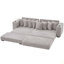 Canapé modulaire en L 110,75 po, canapé modulaire en velours côtelé, avec repose-pieds mobile, porte-gobelets, 8 coussins décoratifs, poche latérale, déplier dans un lit-1844824477