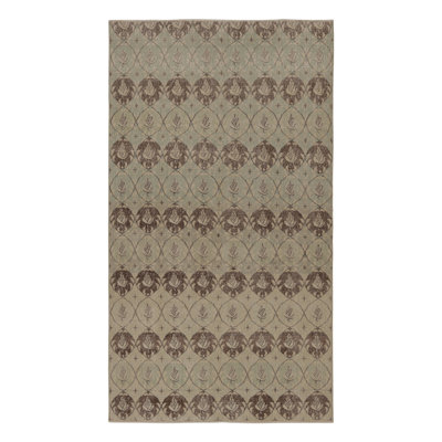 Distressed One-of-a-Kind 4'5X8'1 Hand Knotted Area Rug