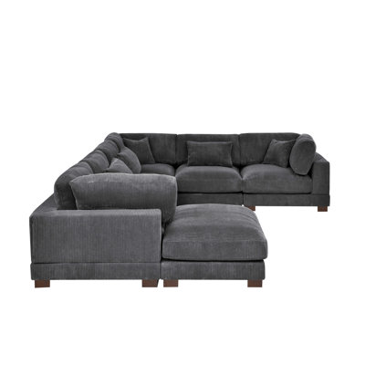 Canapé modulaire réversible de coin avec repose-pieds Arliz